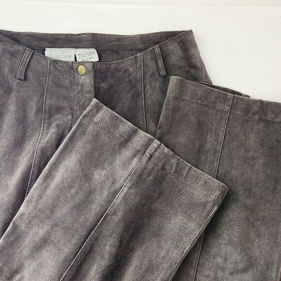 Wilsons Leather Vintage Womens 6 Tall Suede Leather Boot Pants Brown Motorcycle - Picture 1 of 7